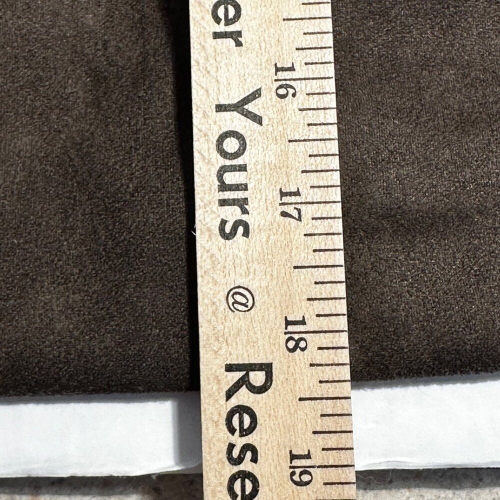 APT 9 Brown Faux Suede Mini Skirt Front Zipper Slash Pockets SZ S Preppy Academi - Picture 9 of 14